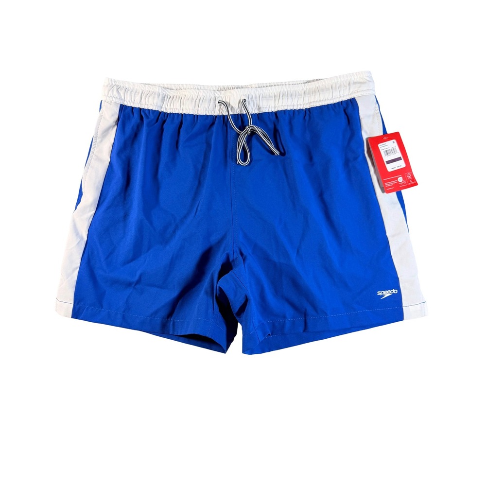 Speedo Men Swim Trunks Board Shorts Size 2XL Deep Sapphire Blue Swimwear NWT